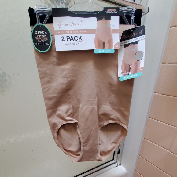 NWT UnderWhere 2Pk Breathable Hi-Waist Brief; Firm Control. Medium Sz. $35. - Picture 3 of 9